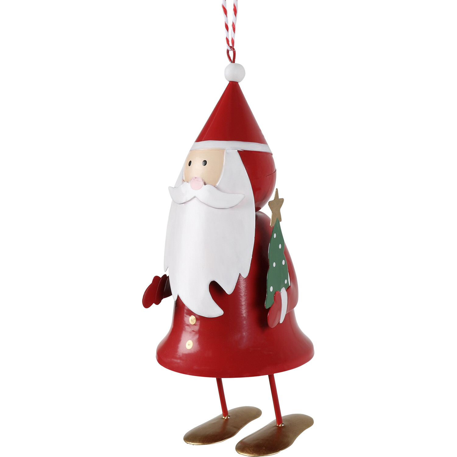 Hanging Wobbly Santa Decoration - Red Image 2