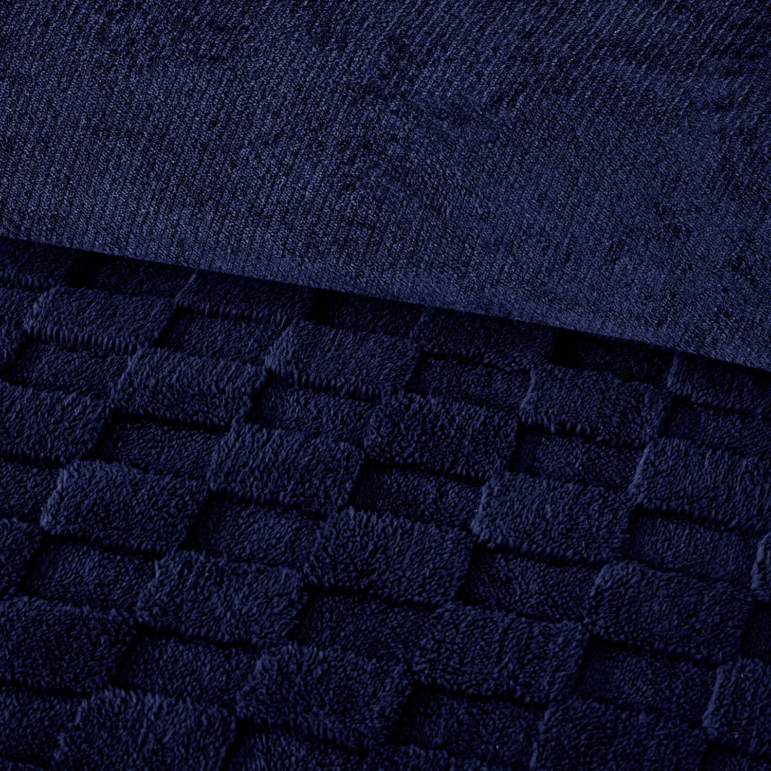 Dakota Checkerboard Fleece Duvet Set Navy King Image 3