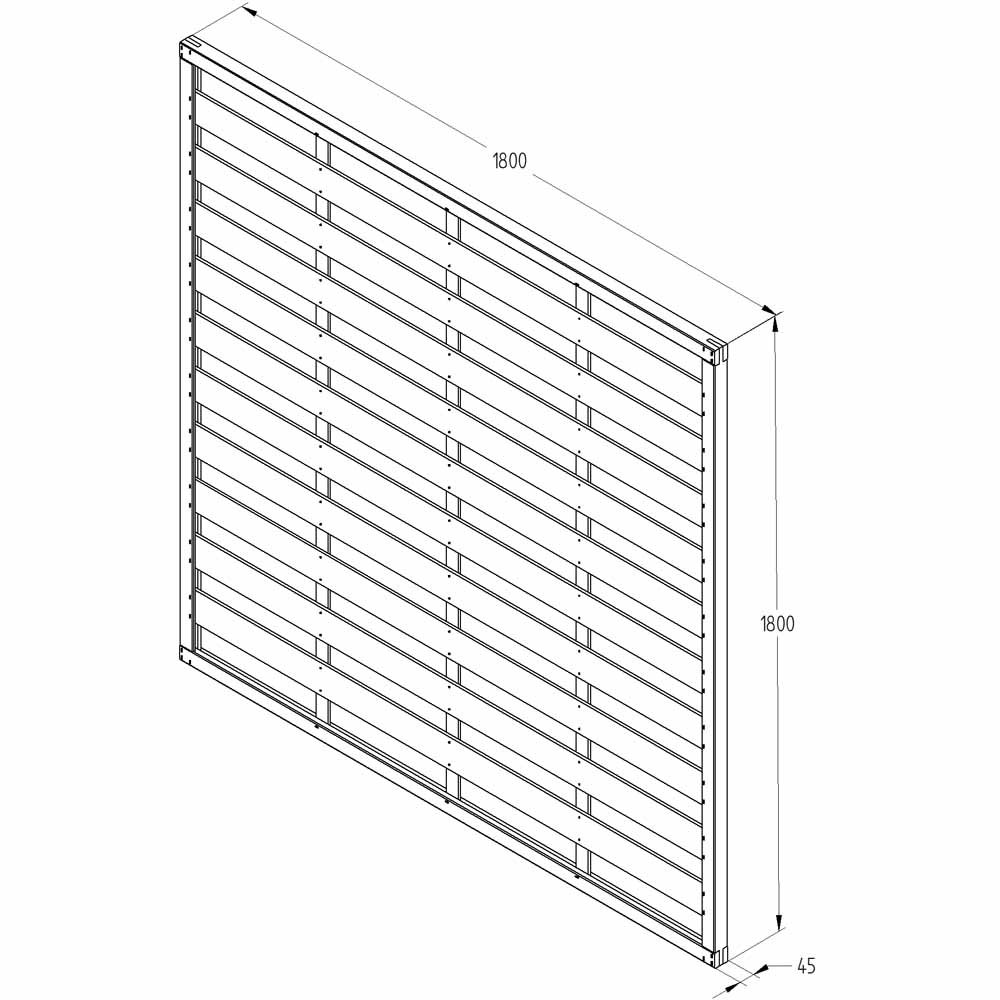 Forest Garden 6 x 6ft Decorative Europa Fence Panel Image 4