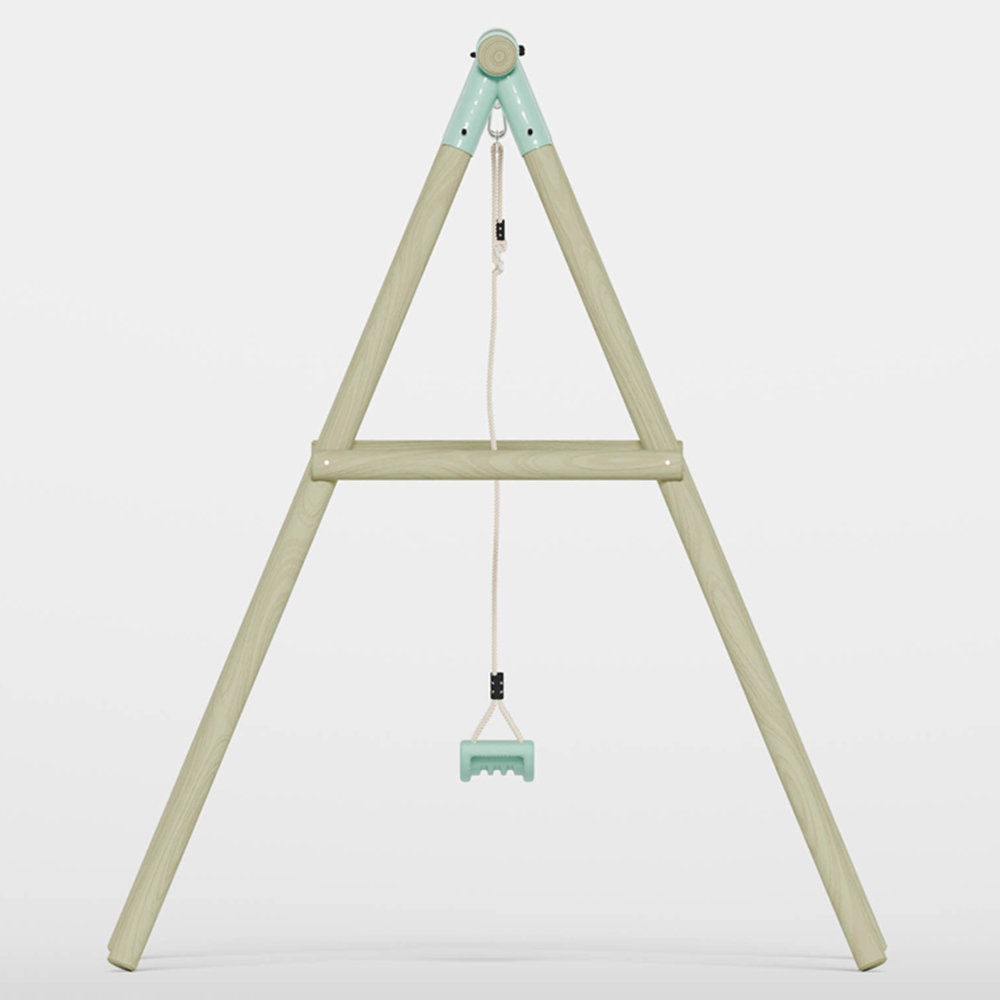 Mercia Wooden Round Pole Single Swing Image 5