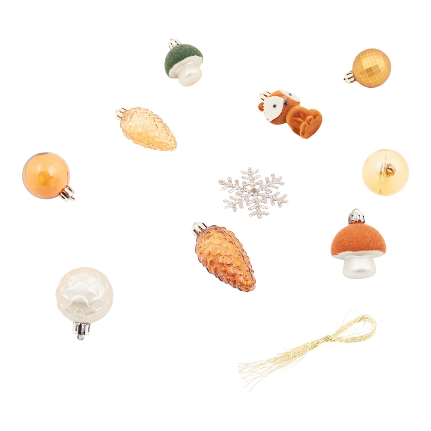 Pack of 24 Amber Charm Baubles Image 3