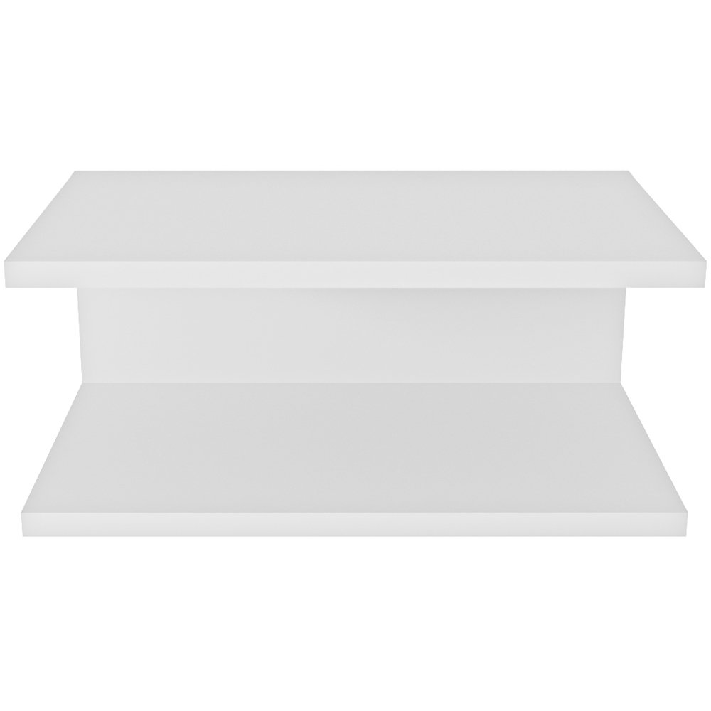 Decorotika Ramira 2 Shelf White Floating Bedside Table Image 4