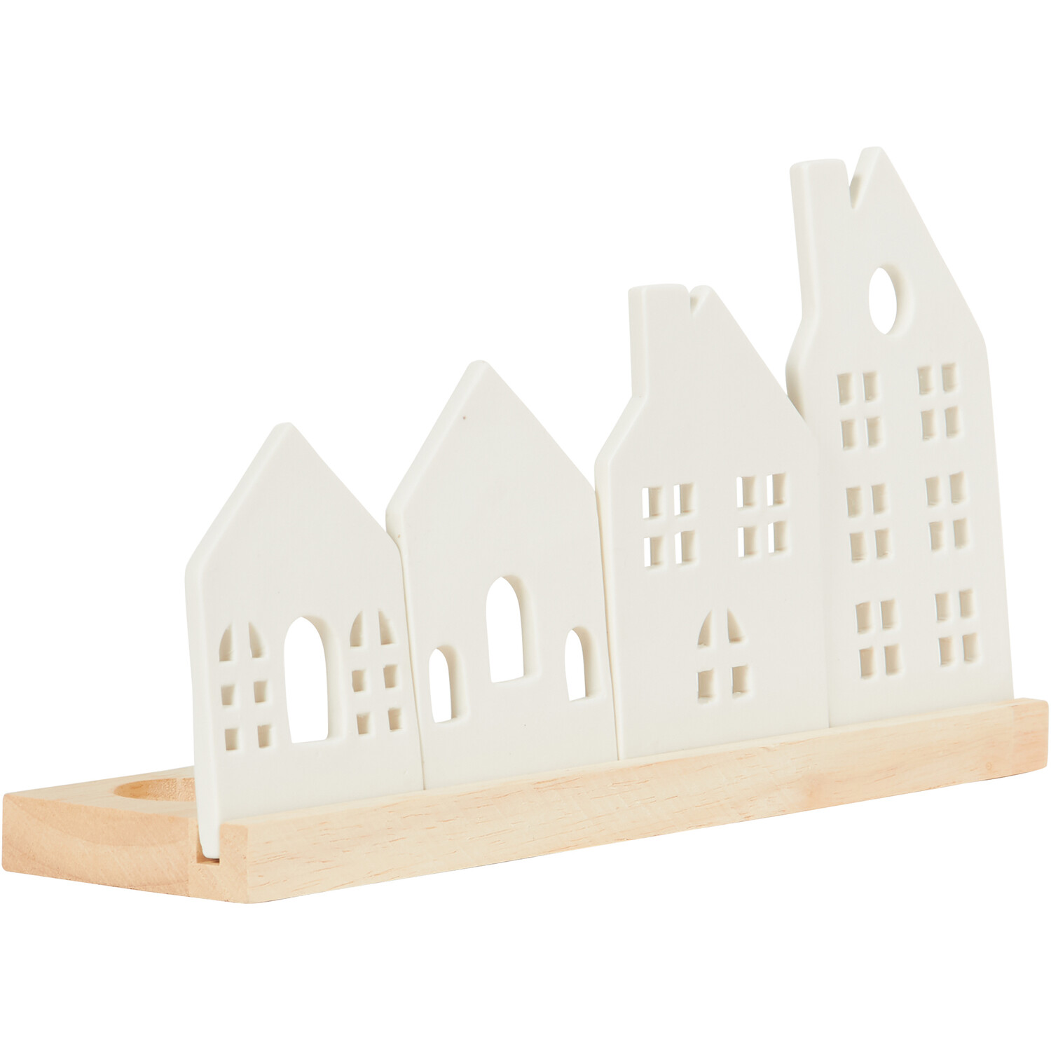 Ceramic Row of Houses - White Image 2