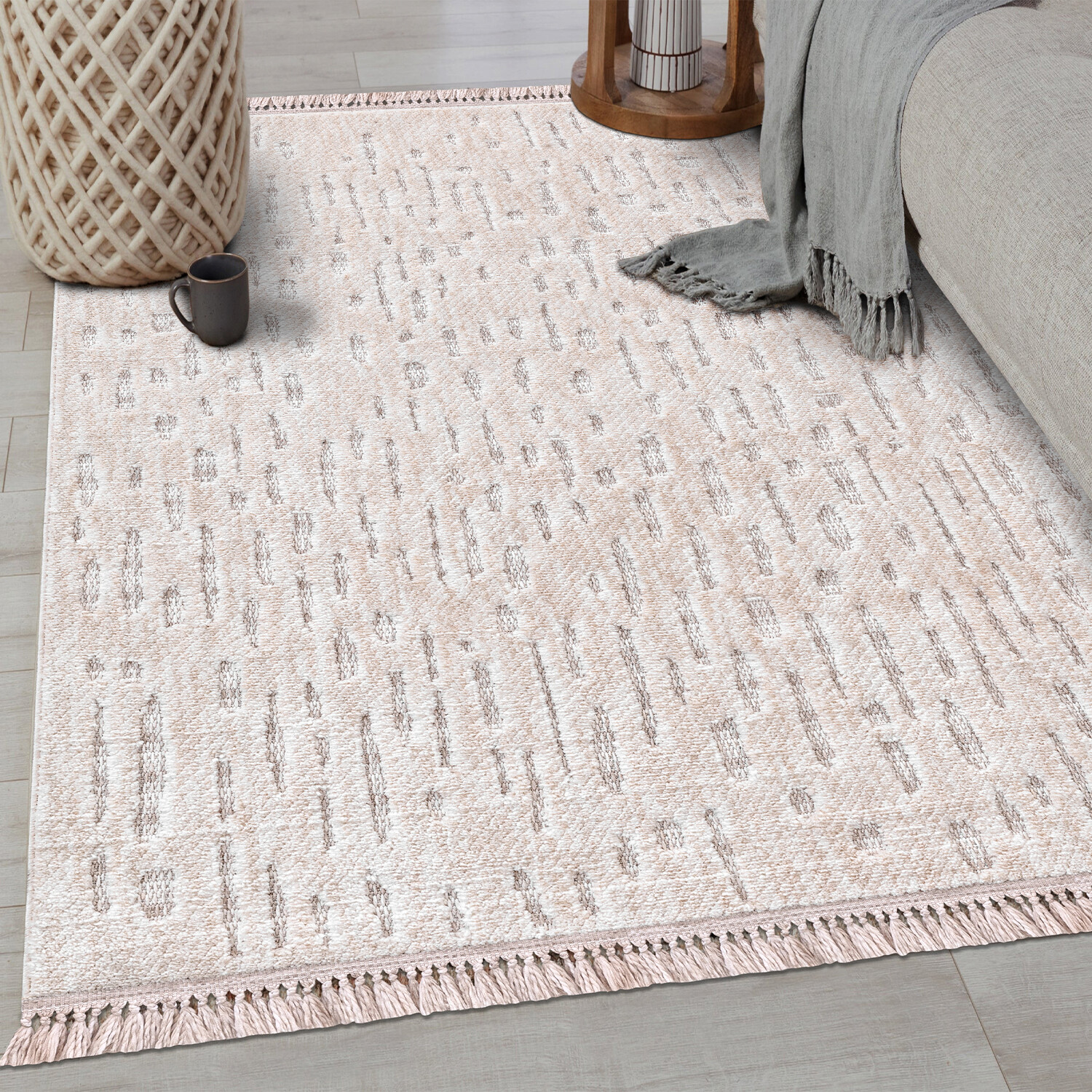 Broadway Cosy Rug - Neutral / 160cm Image 2