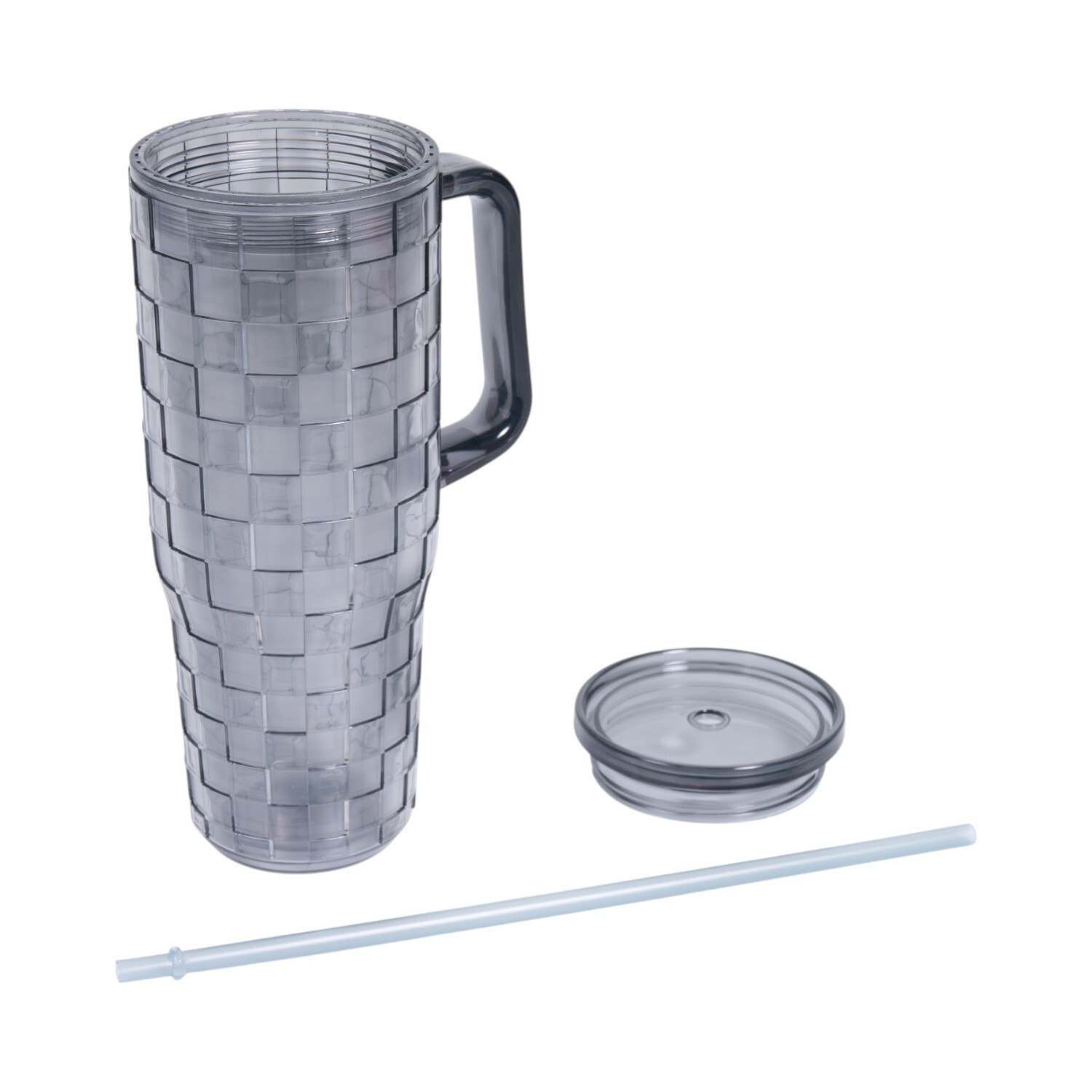 Embossed Tumbler with Straw Image 8