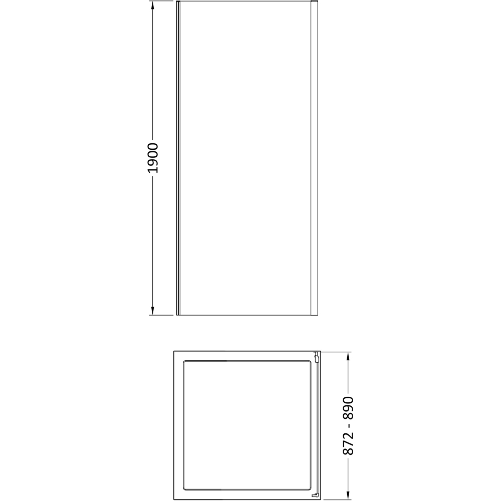 Oem Brushed Brass Shower Side Panel 900mm Image 2