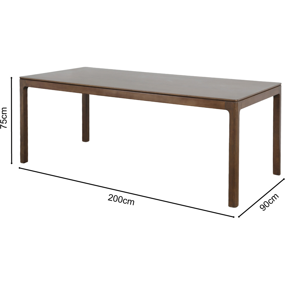 HGD Lorenzo 6 Seater Dining Table Oak Veneer Image 9