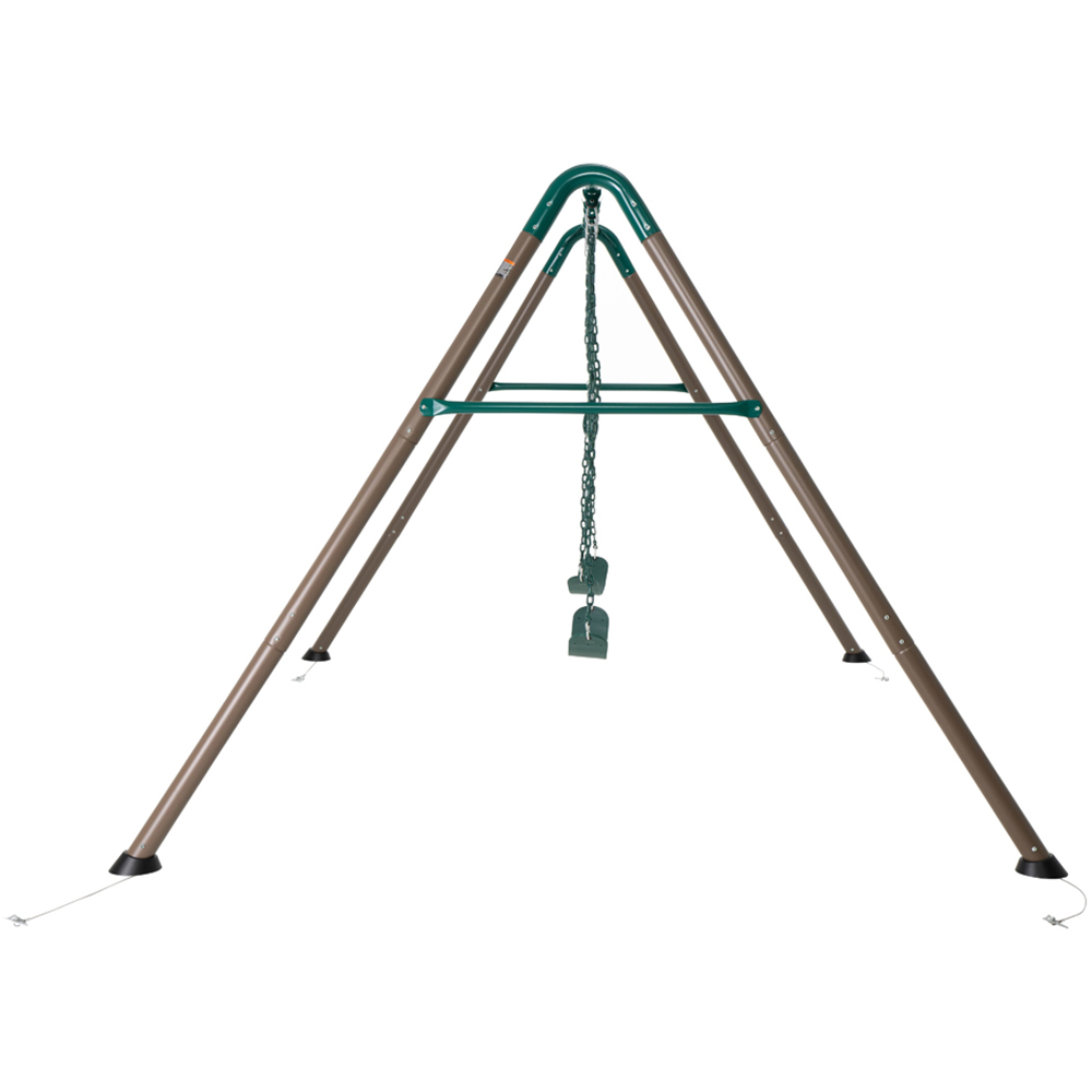 Lifetime Products Tan and Green Kids Swing Set Image 4