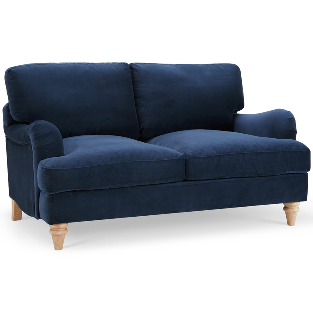 Home Detail Oxford 2 Seater Navy Blue Velvet Sofa Image 2