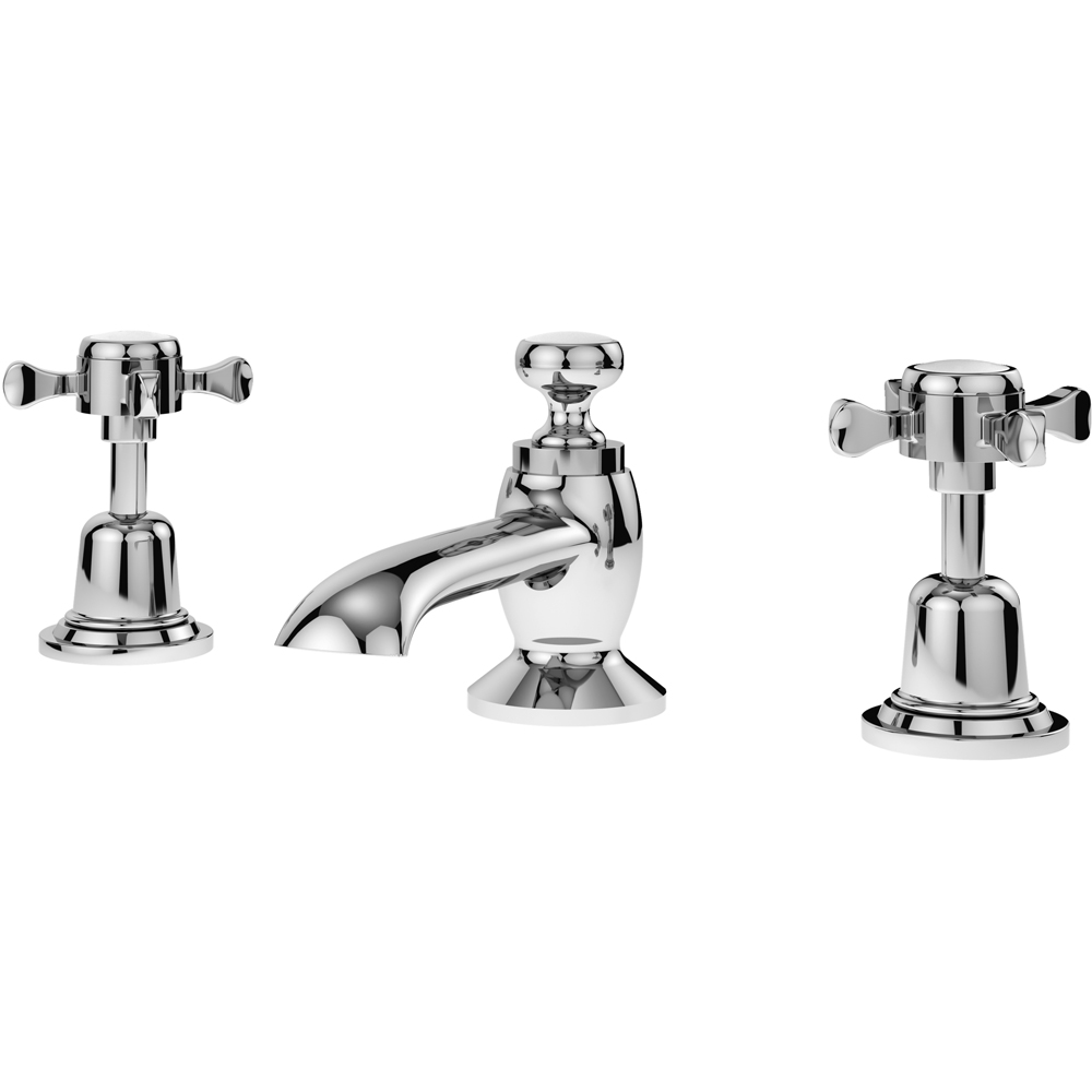 nuie Selby Chrome 3 Tap Hole Deck Basin Mixer Image 1