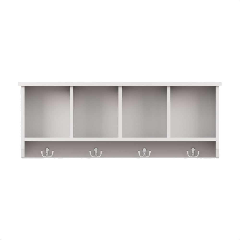 GFW Kempton White Wall Mounted Storage Shelves Image 2