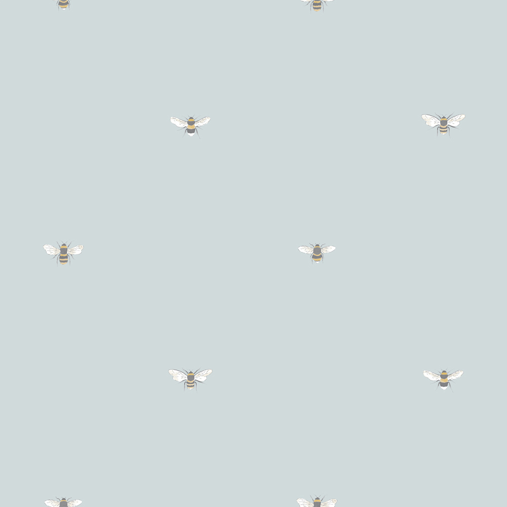 Sophie Allport Bees Duck Egg Wallpaper Image 1