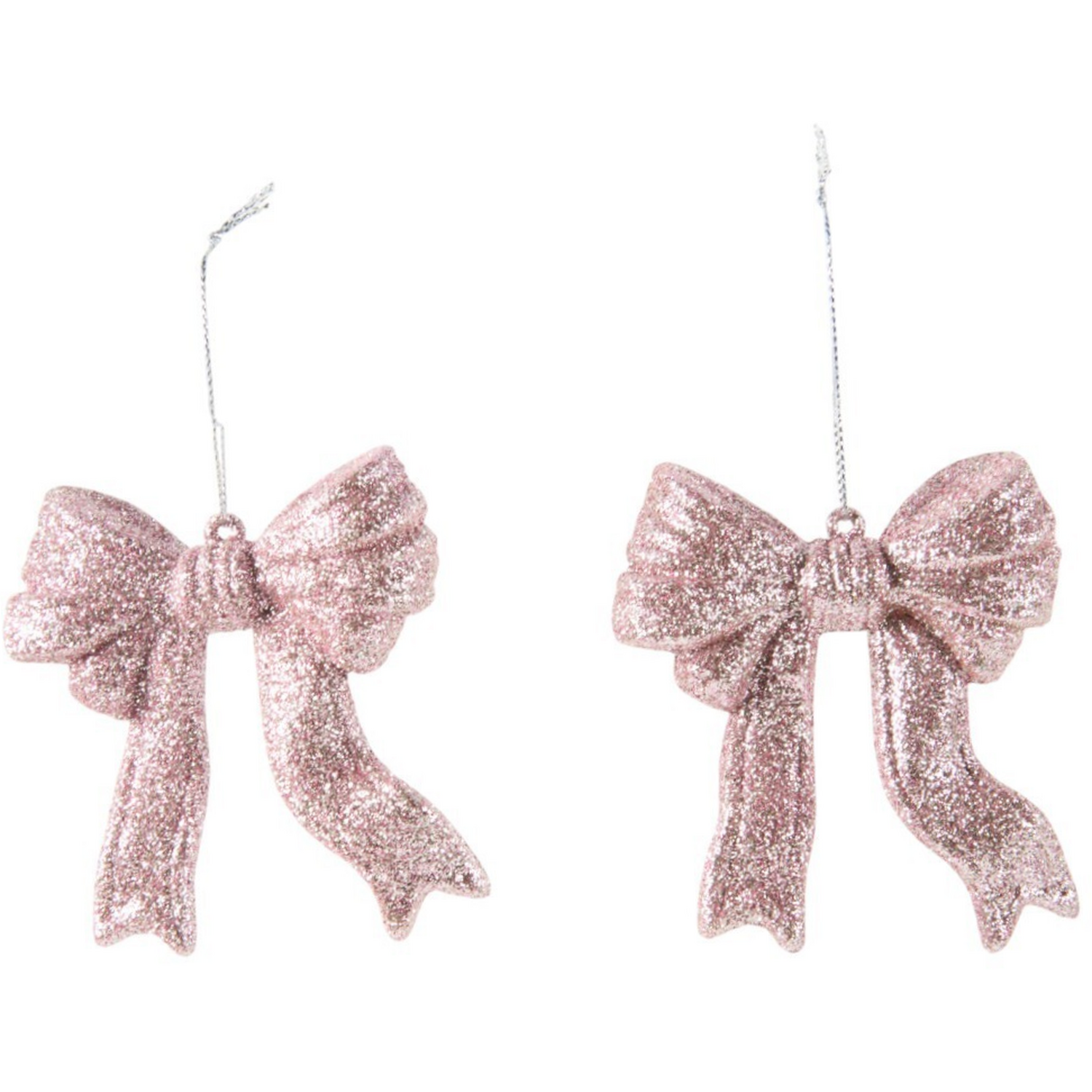 Set of 2 Glitter Bow Tree Decorations Image 11