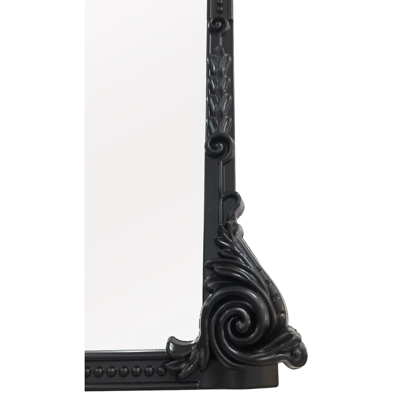 Ornate Beaded Mirror - Black Image 3