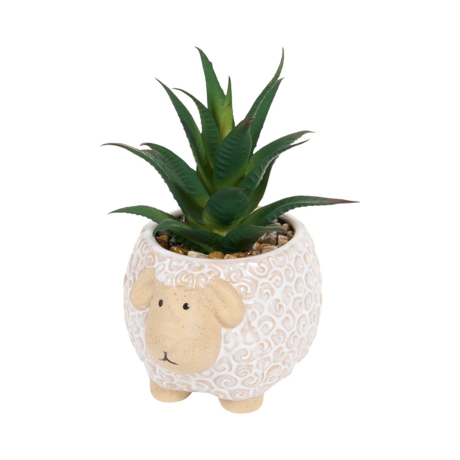 Succulent in Sheep PotWhite Image 3