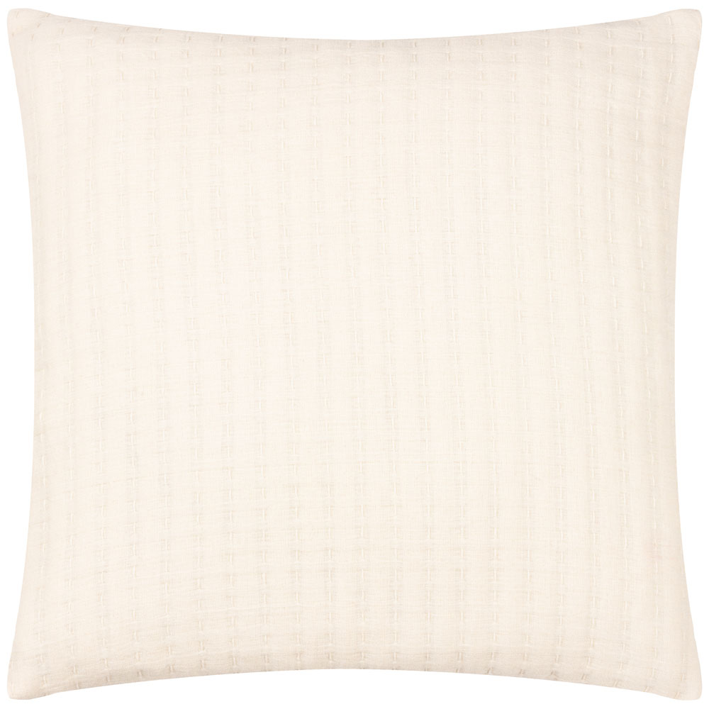 Yard Hush Ecru Cotton Linear Cushion Image 1