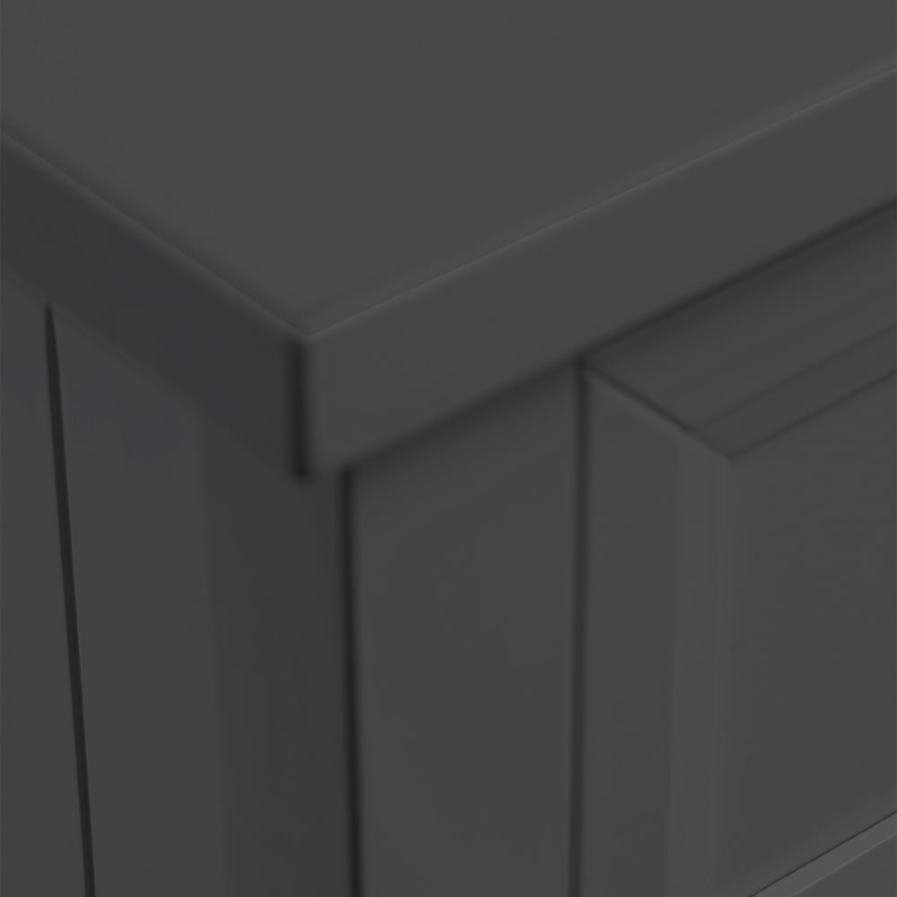 Julian Bowen Maine 3 Drawer Anthracite Bedside Table Image 4