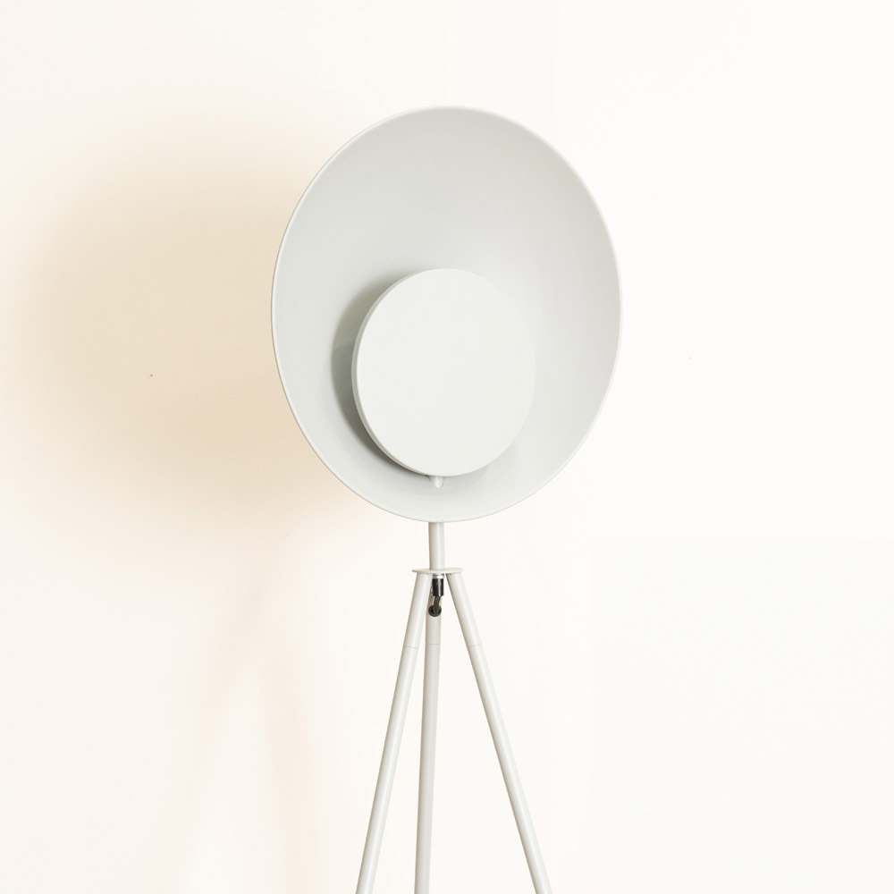 ValueLights Saffy Matte Grey Shade LED Floor Lamp Image 3