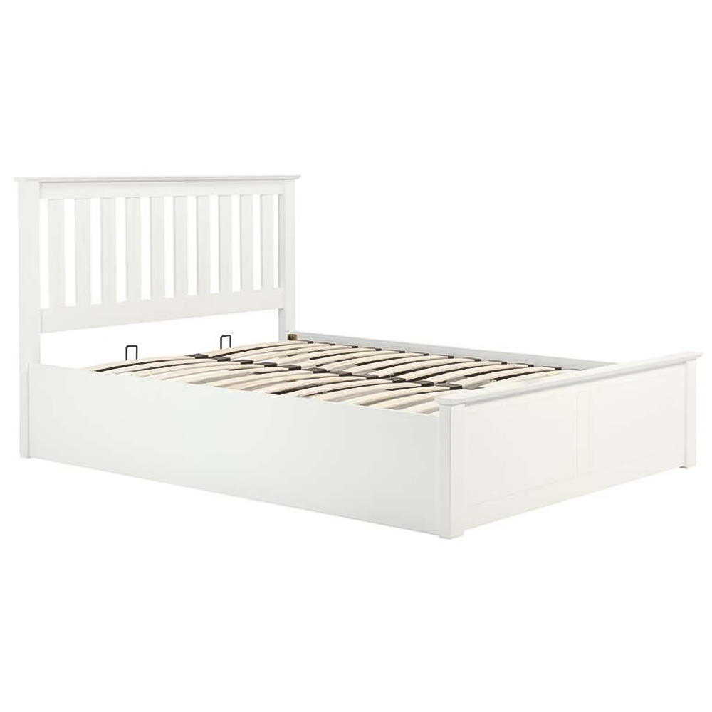 Phoenix Double White Ottoman Bed Image 2