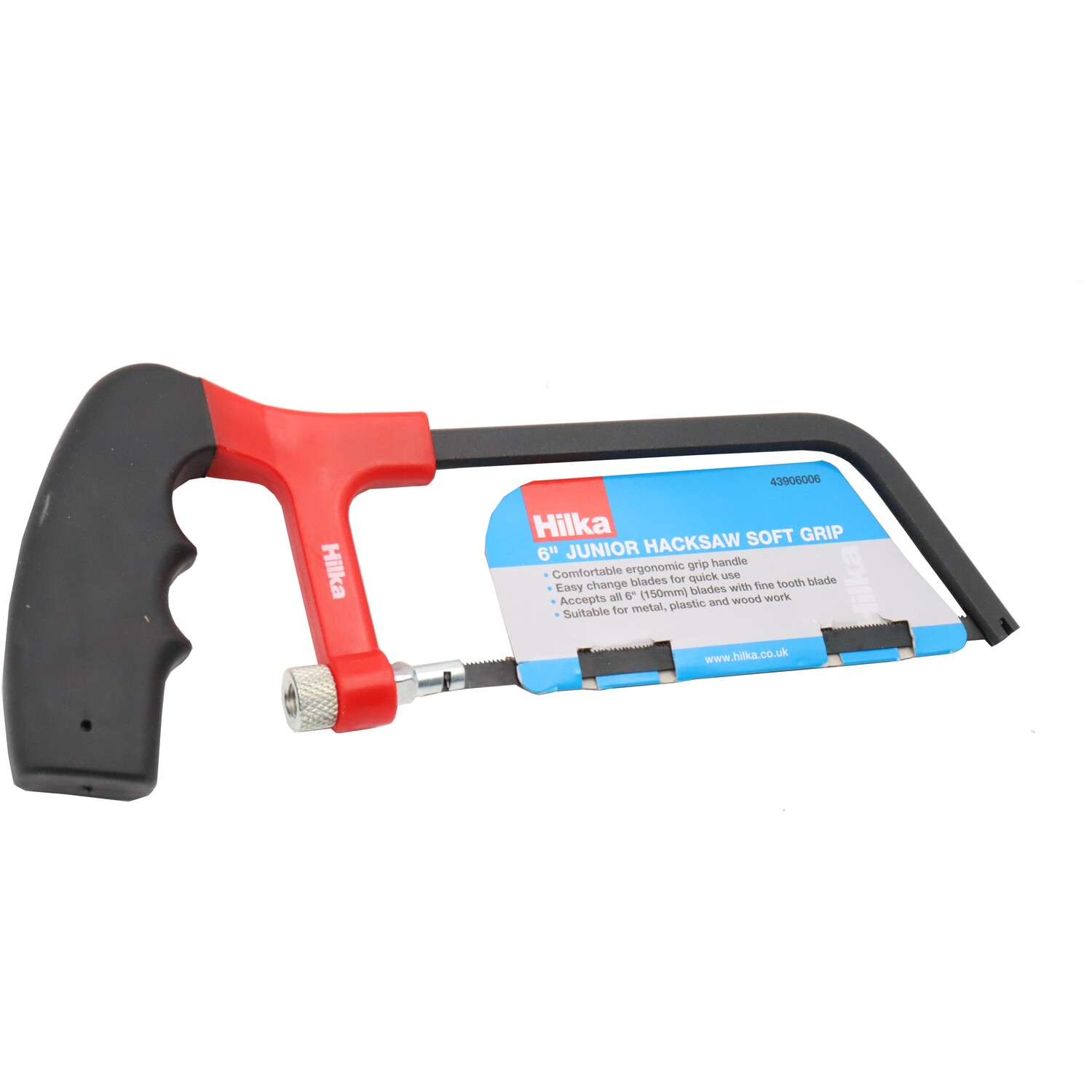 Hilka Junior Soft Grip Hacksaw Black and Red Image 3