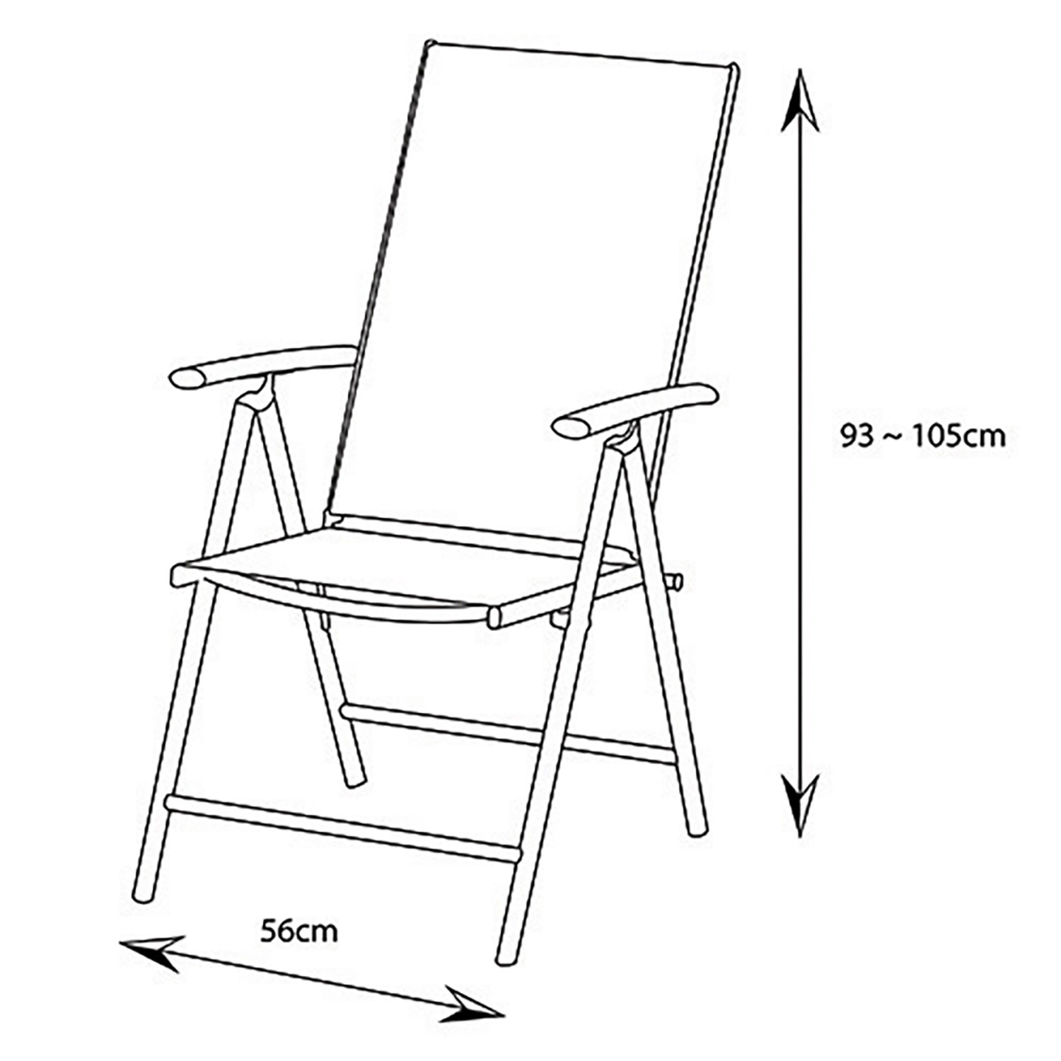 Malay Outdoor Essentials Rio 5 Position Navy Garden Chair Image 4