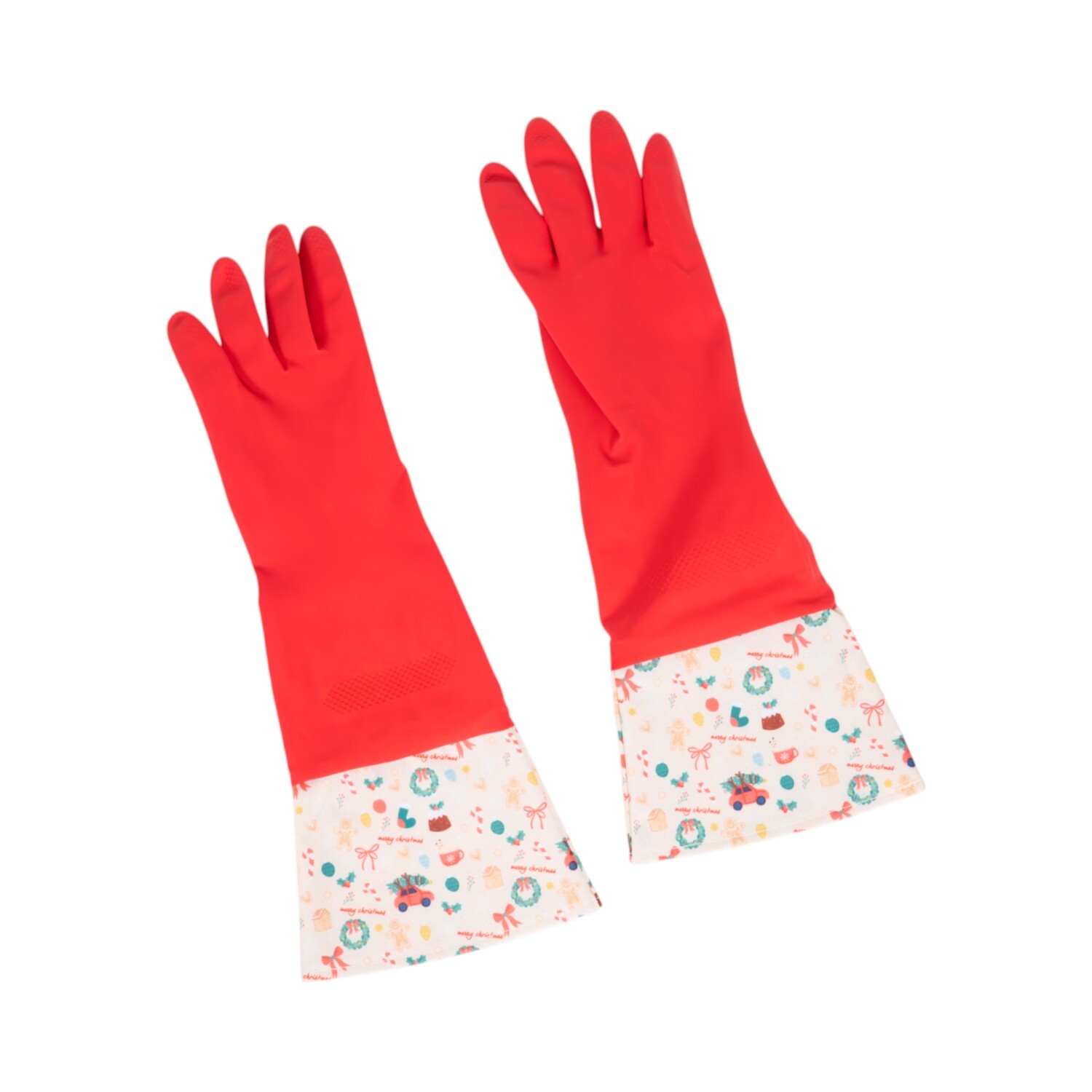 Cosy Christmas Cleaning Gloves Red Image 3