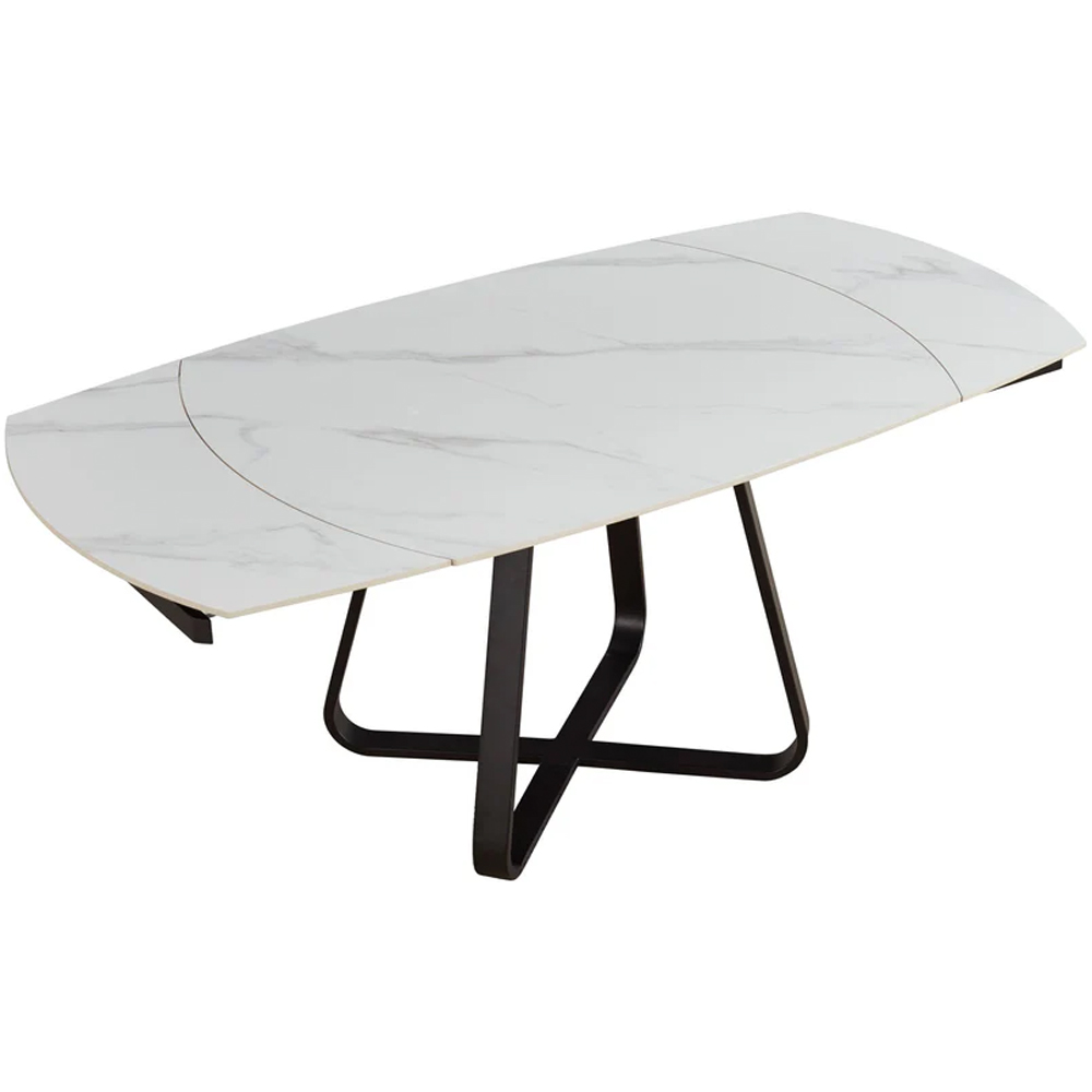 DS Living Arden 6 Seater Dining Table White Veined Marble Image 2