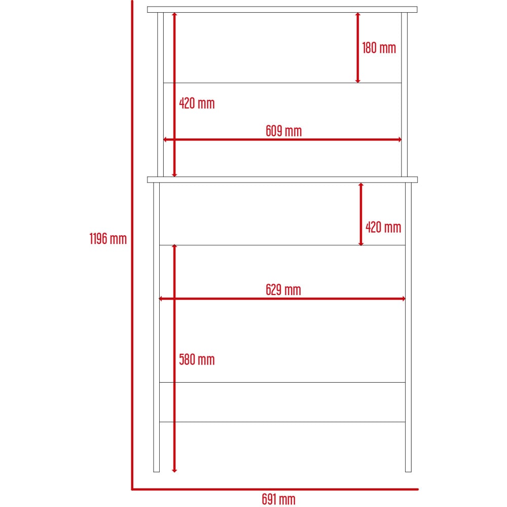 Vegas Workstation with Keyboard Shelf Oak Effect and Matt Grey Image 5