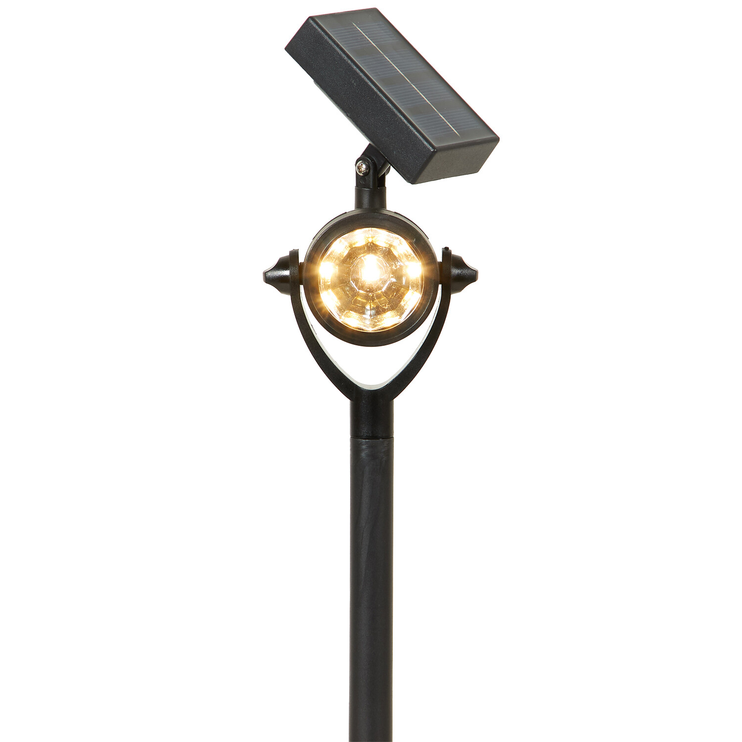 Pack of 4 Solar Spot Stake Lights - Black Image 3
