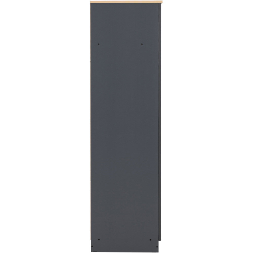 Seconique Portland 3 Door Grey and Oak Effect Wardrobe Image 5