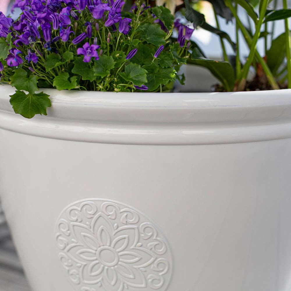 Plant Avenue Eden Emblem White Plant Pot 45cm Image 3