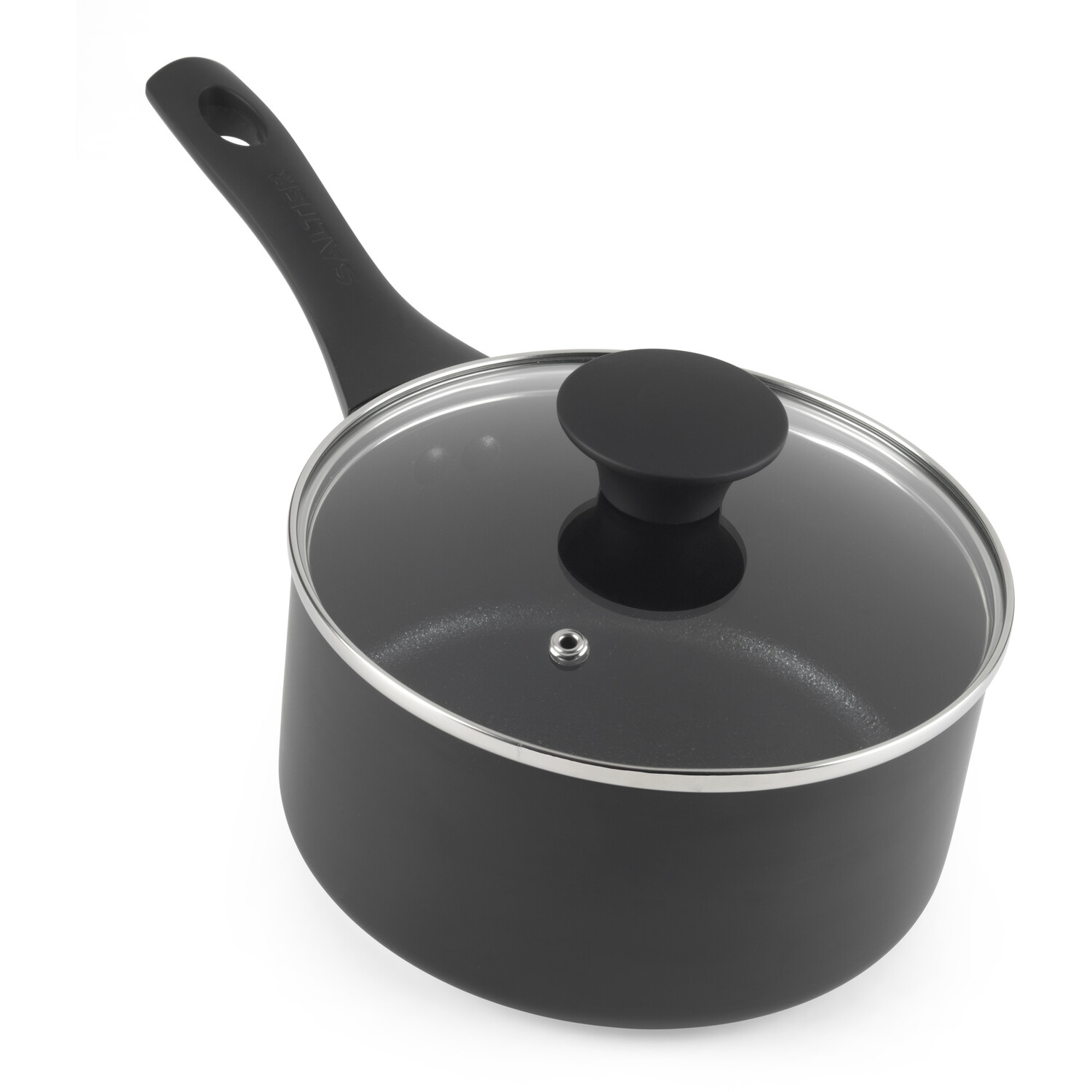 Set of 3 Salter Premium Essentials Saucepans - Black Image 7