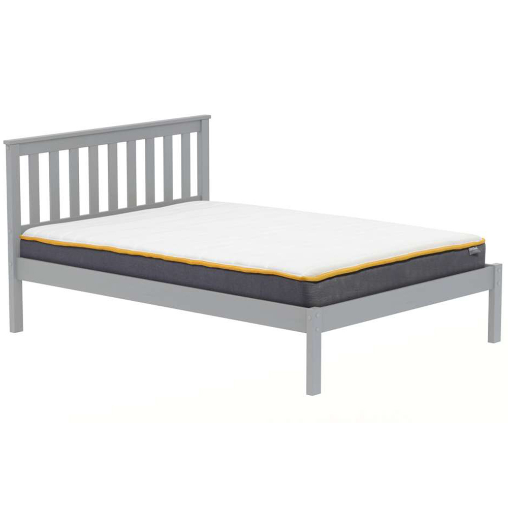 Denver Small Double Grey Wooden Bed Image 3