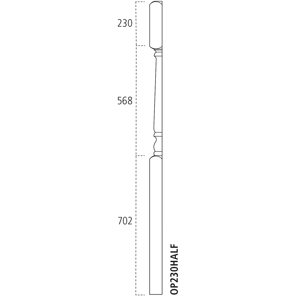 Blueprint Joinery Cambridge Colonial Half Newel Post Image 2