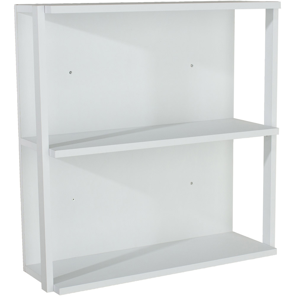 Core Products Arran 3 Shelf Matt White Medium Wall Unit Image 2
