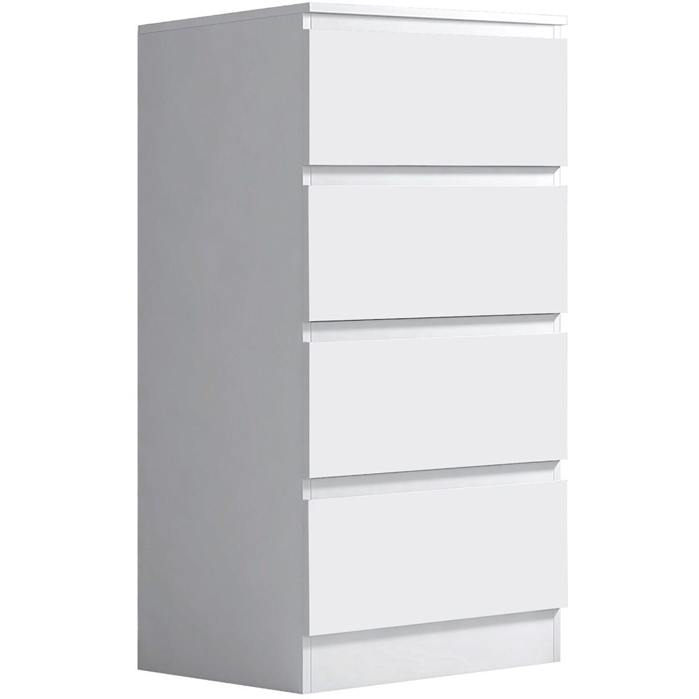 FWStyle Carlton 4 Drawer Matt White Chest of Drawers Image 2