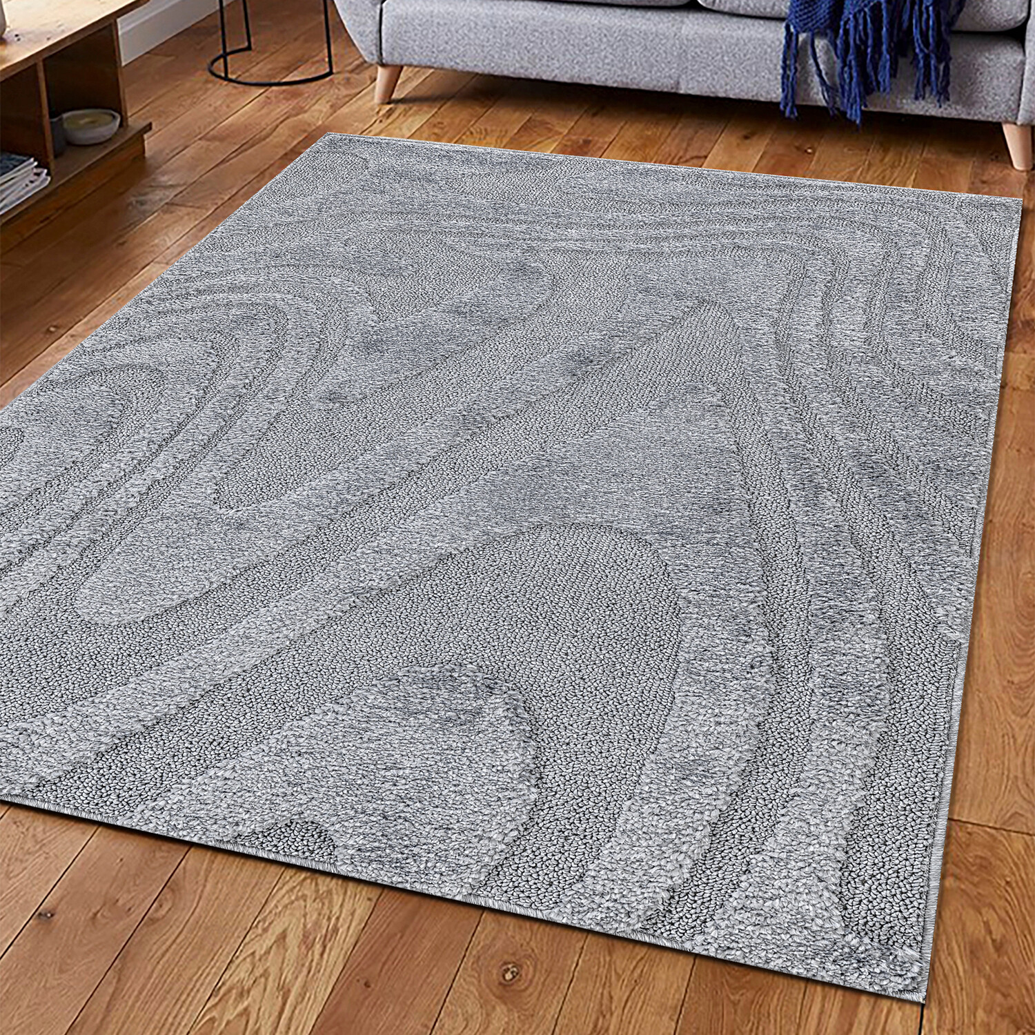 Nevada Wave Rug - Grey / 160cm Image 2