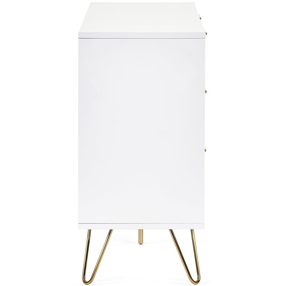 Julian Bowen Murano 6 Drawer Matt White Chest of Drawers Image 5