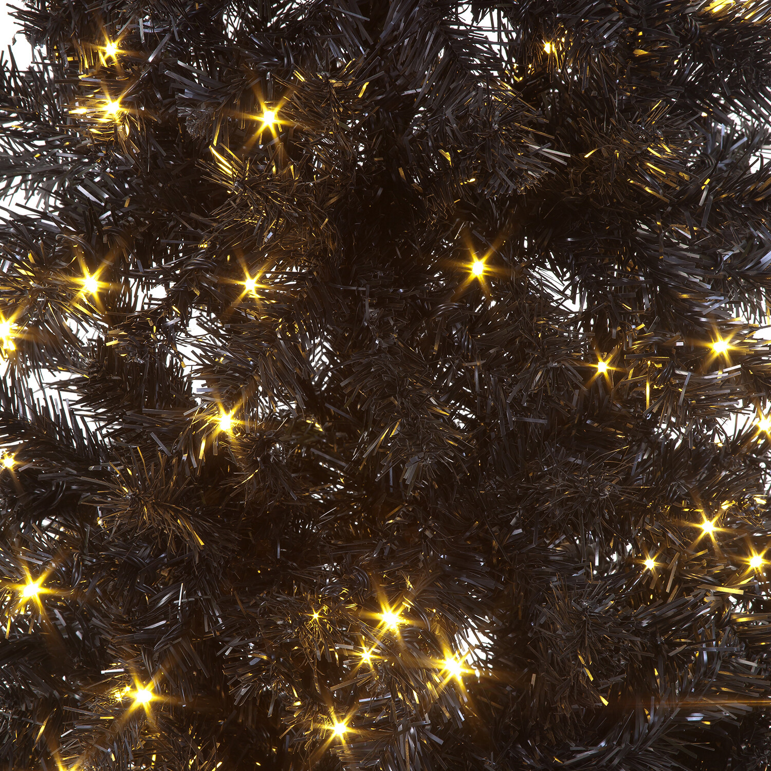 Pre-Lit Christmas Tree - Black / 5ft / Warm White LEDs Image 2