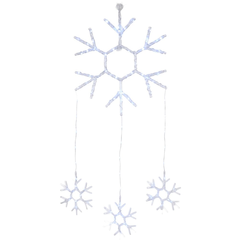103 LED Hanging Snowflake LightsWhite Image 3
