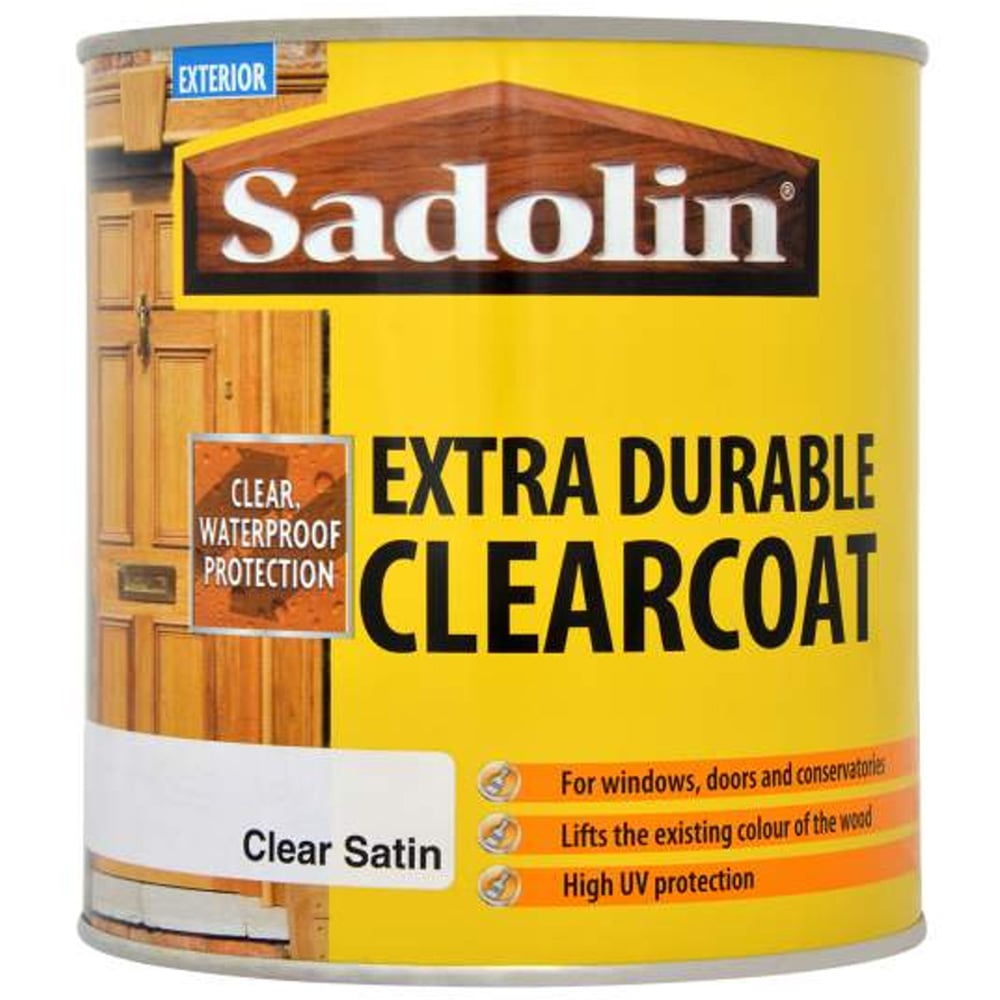 Sadolin Extra Clear Satin Finish Exterior Clearcoat Woodstain 1L Image 2