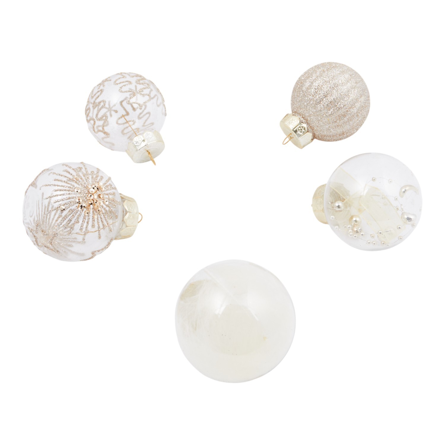 Set of 30 Champagne Baubles Image 2