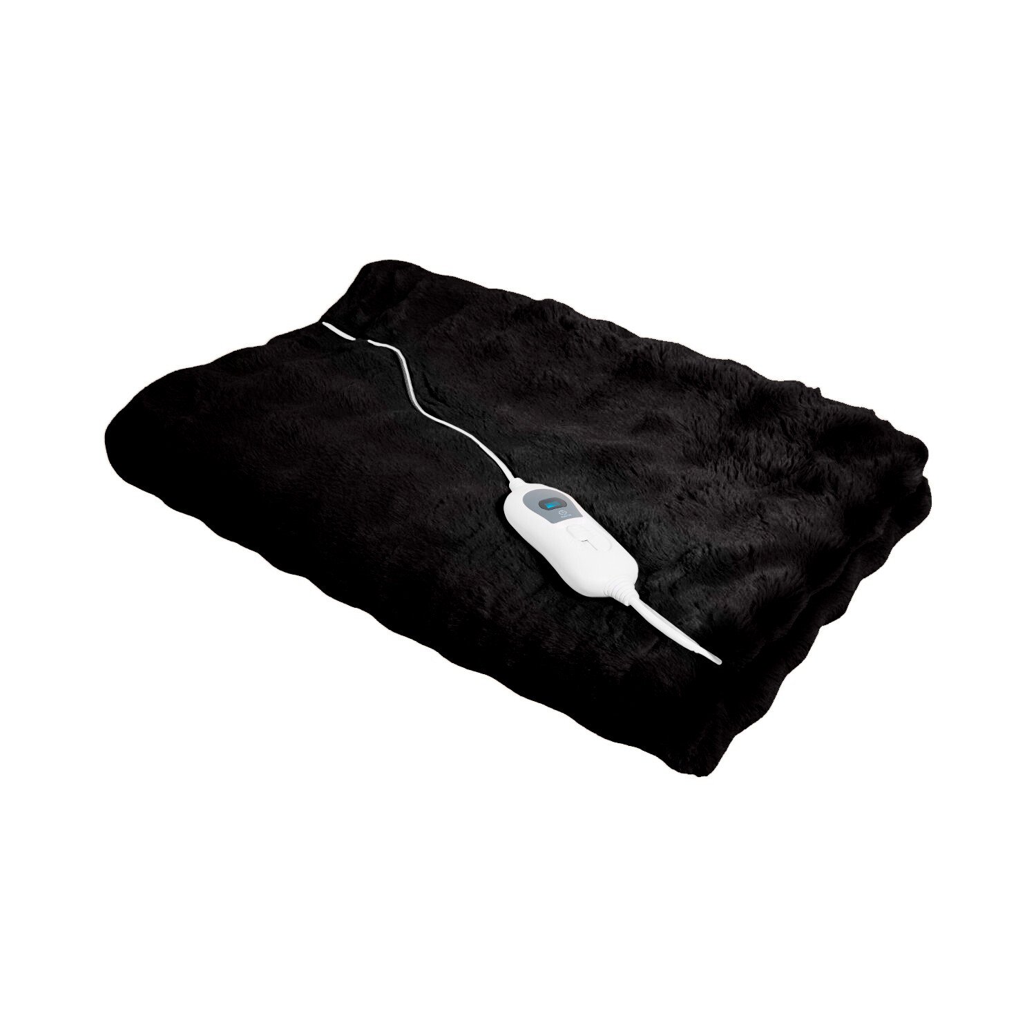 Electric Faux Fur Throw Black Image 2