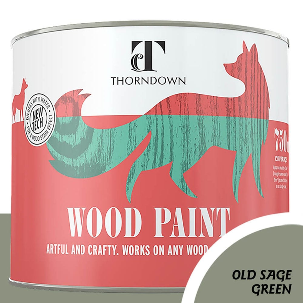 Thorndown Old Sage Green Satin Wood Paint 750ml Image 4
