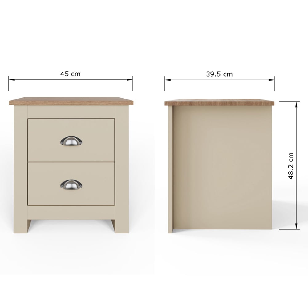 GFW Lancaster Cream 3 Piece Bedroom Furniture Set Image 9