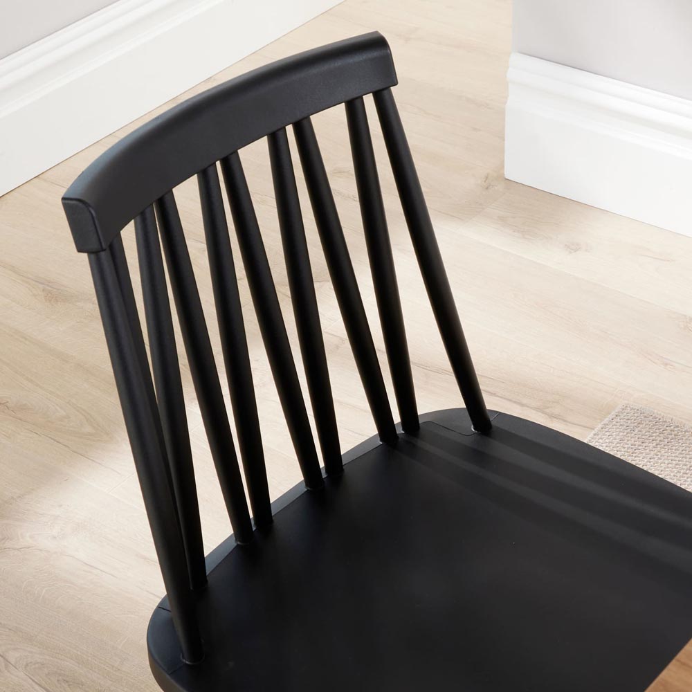 Home Source Rayna Lucy 4 Seater Dining Set Black Image 3