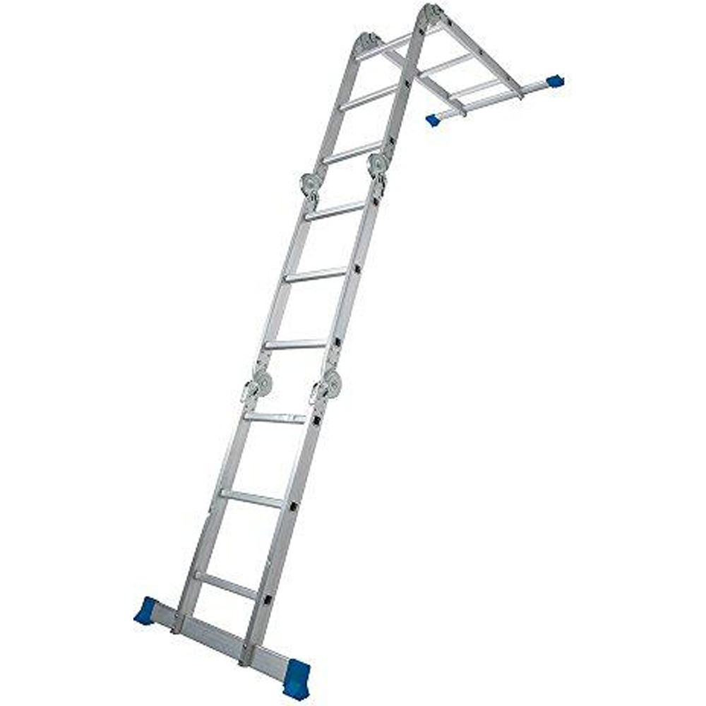 Silverline 12 Tread Multipurpose Ladder with Platform Image 2