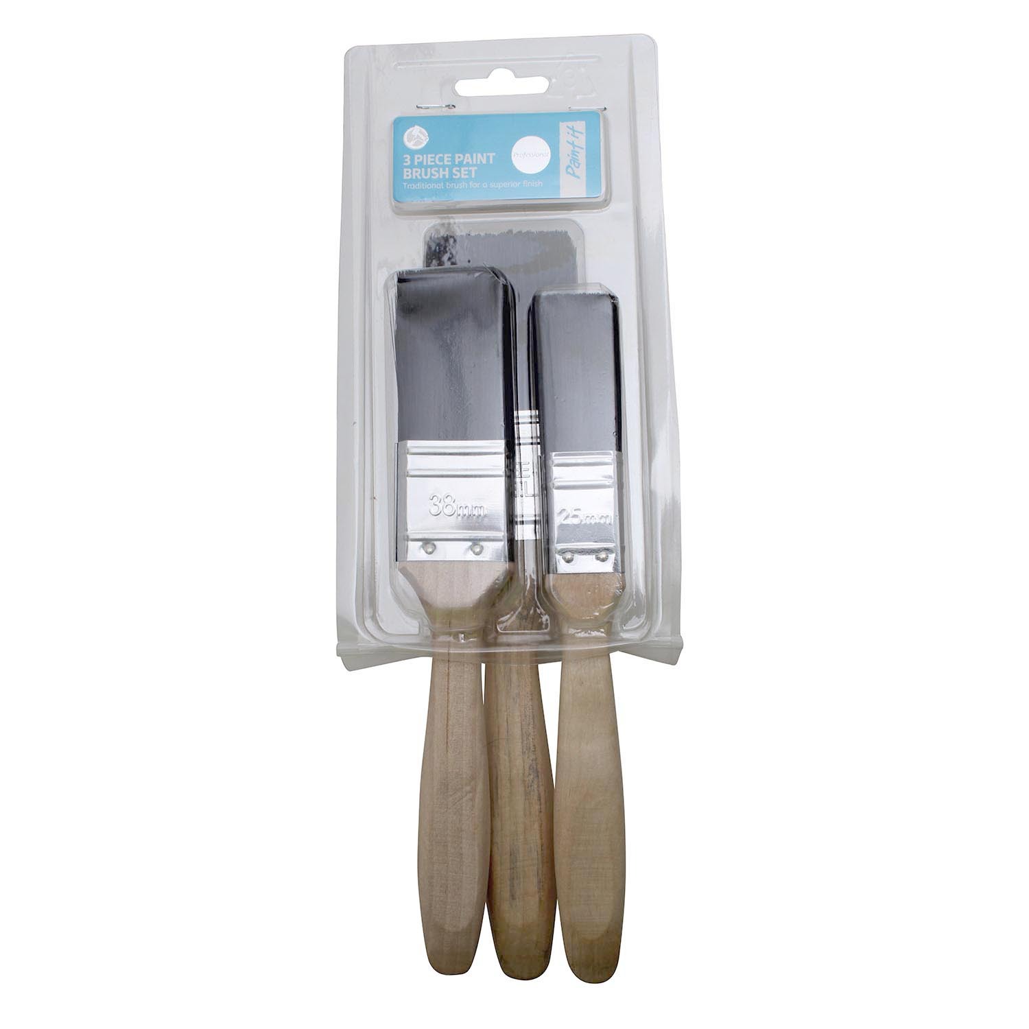 Prepare It 3 Pack Professional Paint Brush Set Image 1