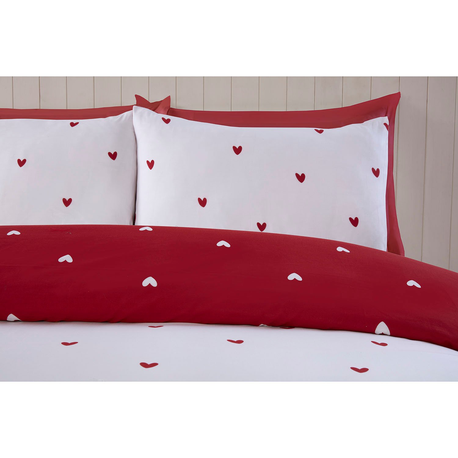 Love Heart Duvet Set - Red / Double Image 3