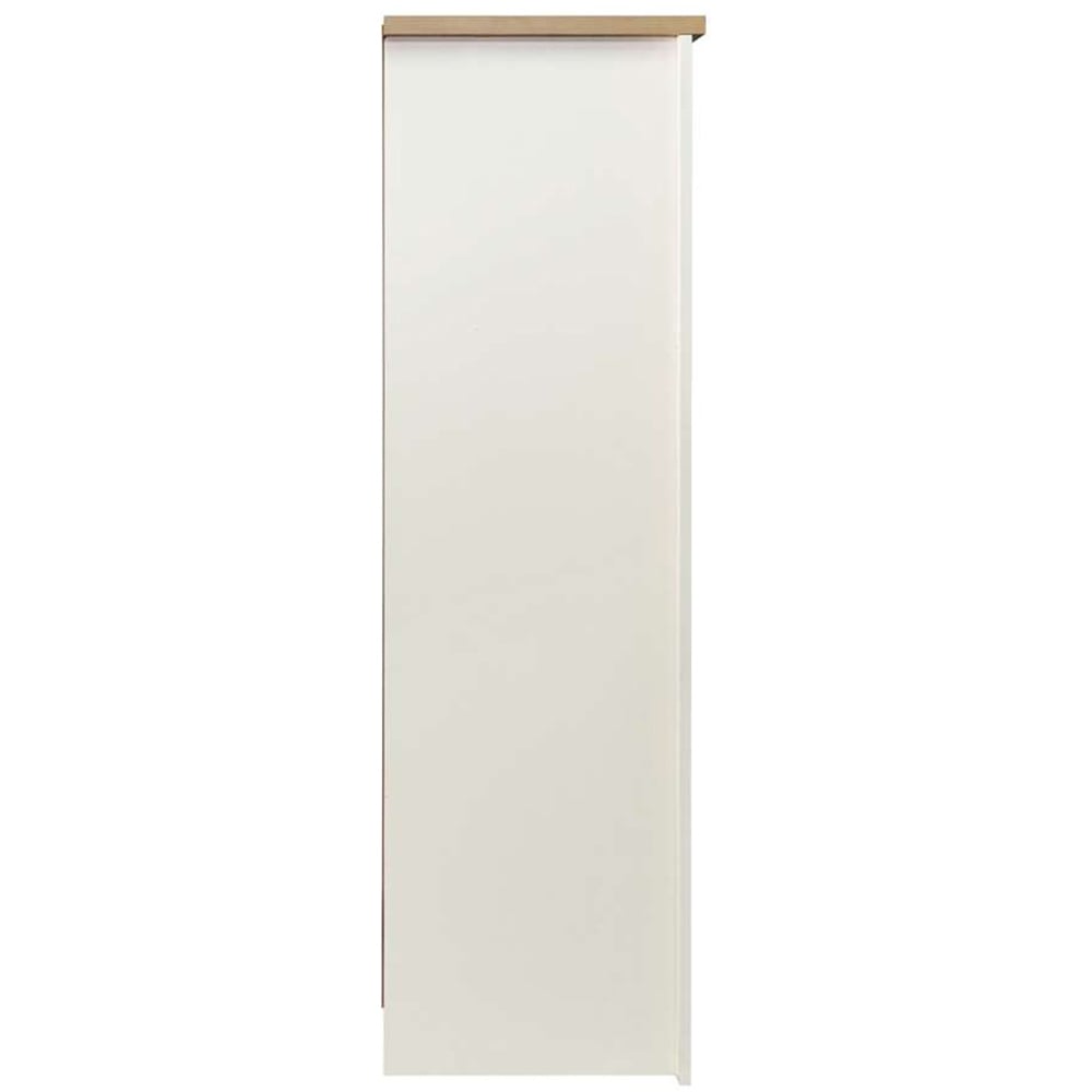 Highgate 3 Door Cream and Oak Wardrobe Image 6